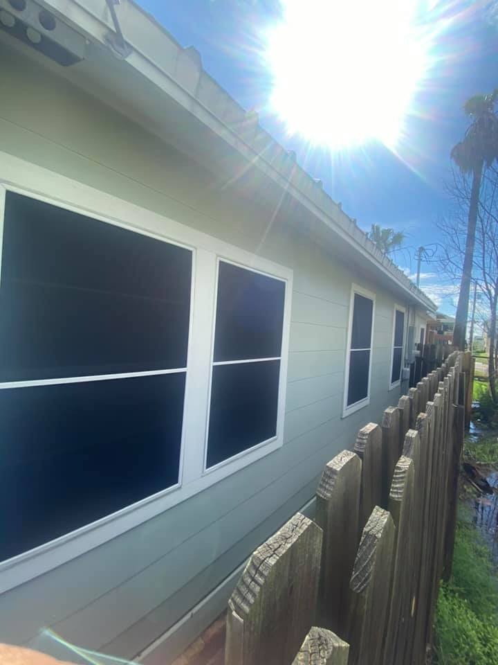 Siding home solar screens complete coverage
